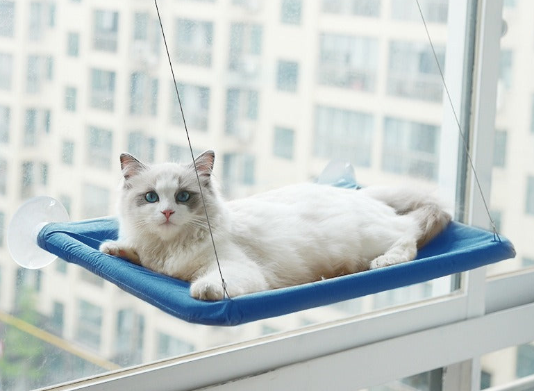 Cat Hanging Bed Denim Blue