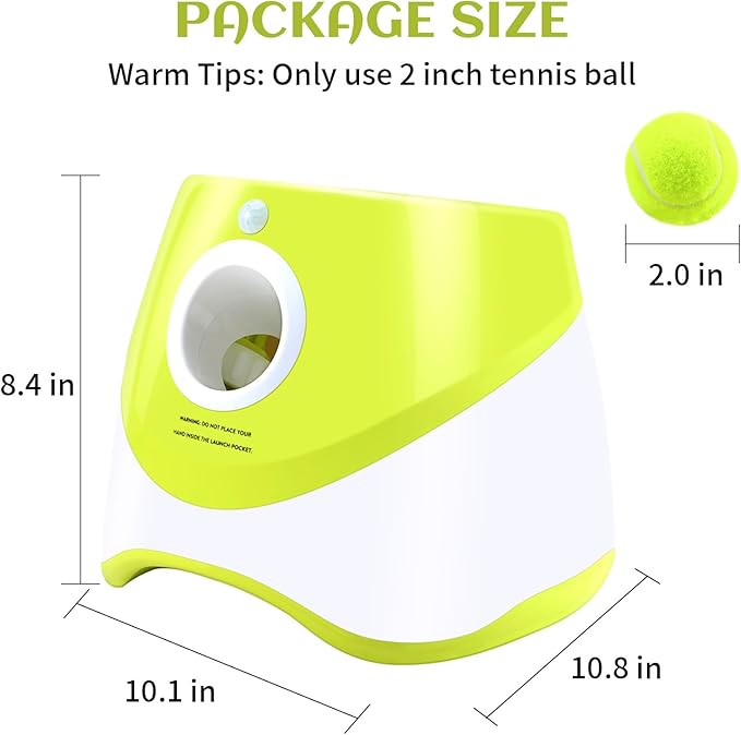 Automatic Ball Launcher Mini Tennis Dog Interactive Training , contains 3 balls