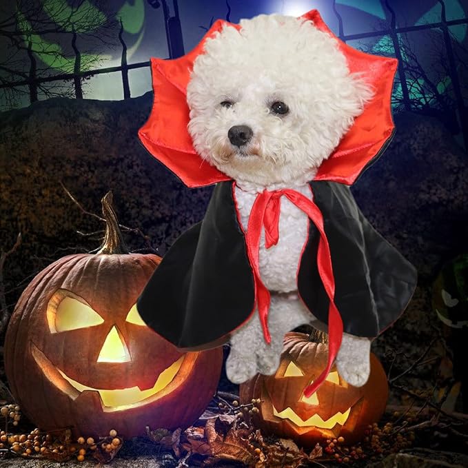 Halloween Costume Witch Vampire Cat and Dog Cloak