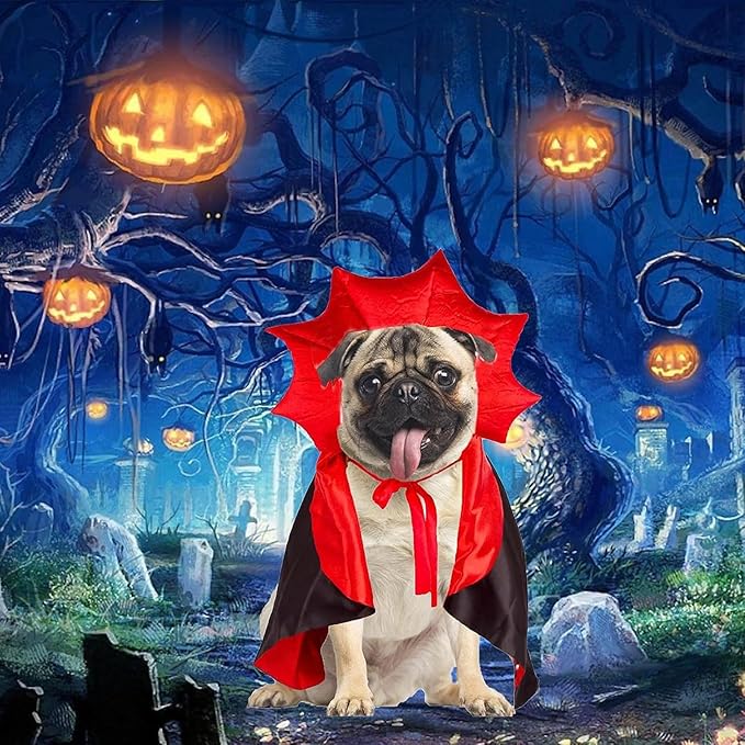 Halloween Costume Witch Vampire Cat and Dog Cloak