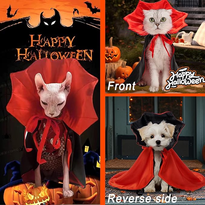 Halloween Costume Witch Vampire Cat and Dog Cloak