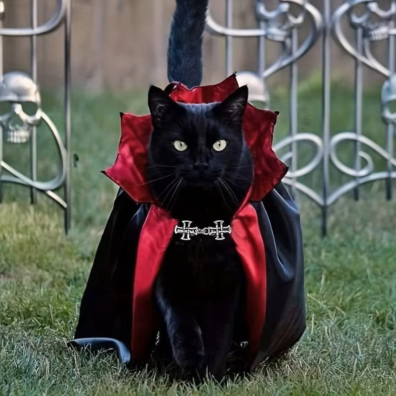 Halloween Costume Witch Vampire Cat and Dog Cloak