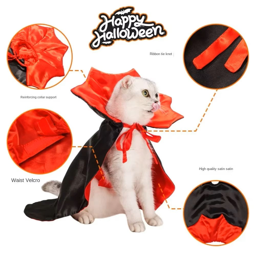 Halloween Costume Witch Vampire Cat and Dog Cloak